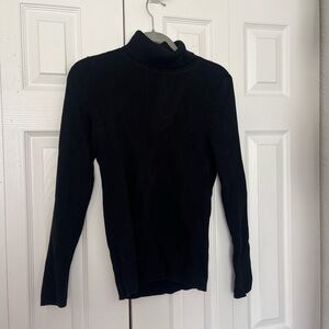 Lauren Ralph Lauren Black Ribbed Turtleneck Sweater